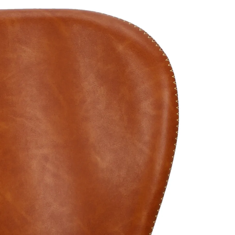 Krzesło Batilda Retro brandy /czarne tapicerowane