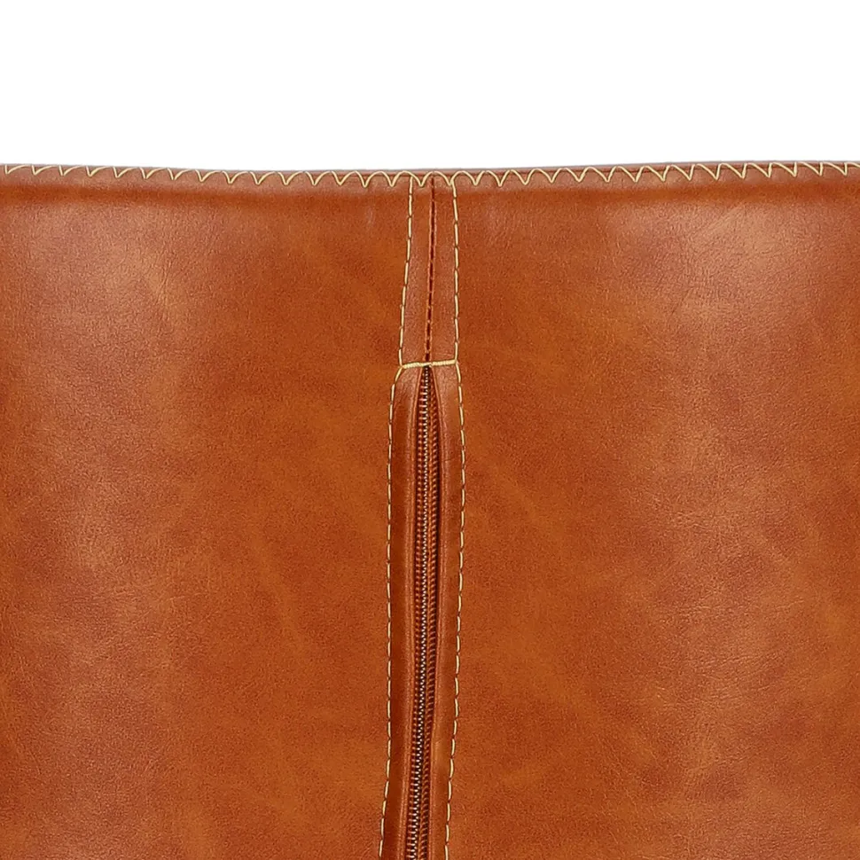 Krzesło Batilda Retro brandy /czarne tapicerowane