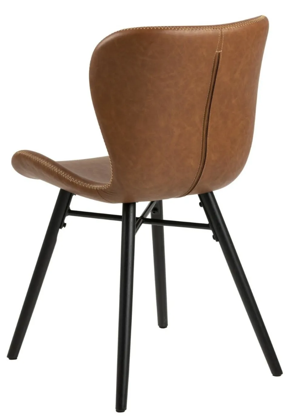 Krzesło Batilda Retro brandy /czarne tapicerowane