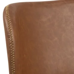 Krzesło Batilda Retro brandy /czarne tapicerowane