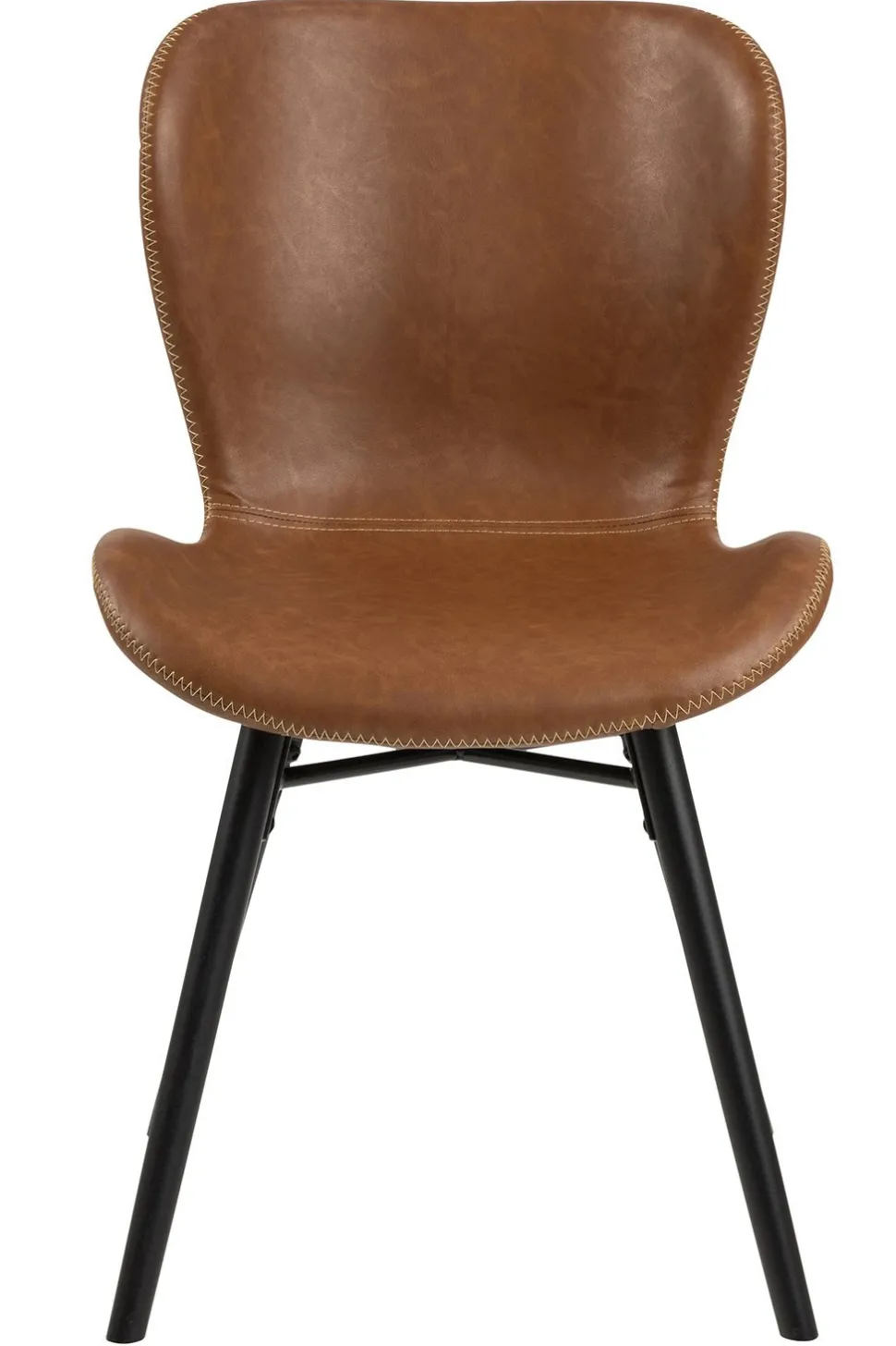 Krzesło Batilda Retro brandy /czarne tapicerowane