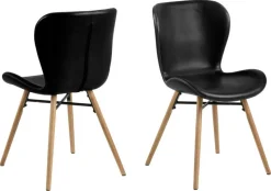 Krzesło Batilda Retro czarne/naturalne