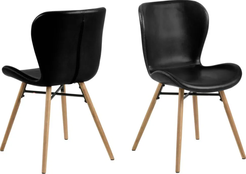 Krzesło Batilda Retro czarne/naturalne