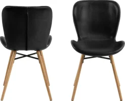 Krzesło Batilda Retro czarne/naturalne