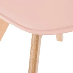 Krzesło Baya różowe, nogi bukowe