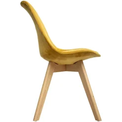 Krzesło Baya VIC żółte nogi bukowe