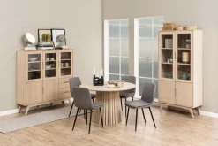 Krzesło Becca szare tkanina Basel 34FR