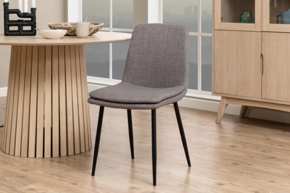 Krzesło Becca szare tkanina Basel 34FR