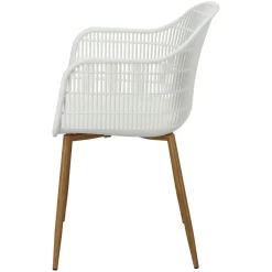 Krzesło Becker białe/naturalne z tworzywa