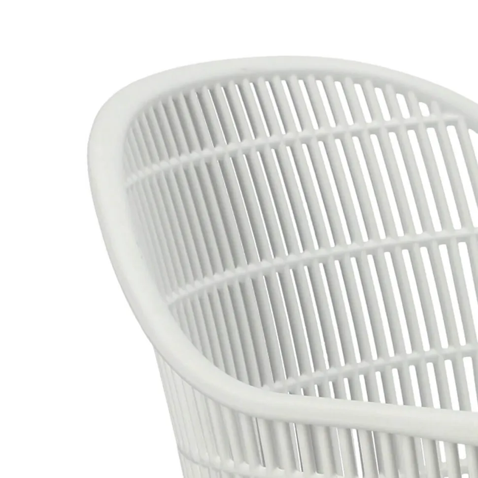 Krzesło Becker białe/naturalne z tworzywa