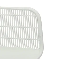 Krzesło Becker białe/naturalne z tworzywa