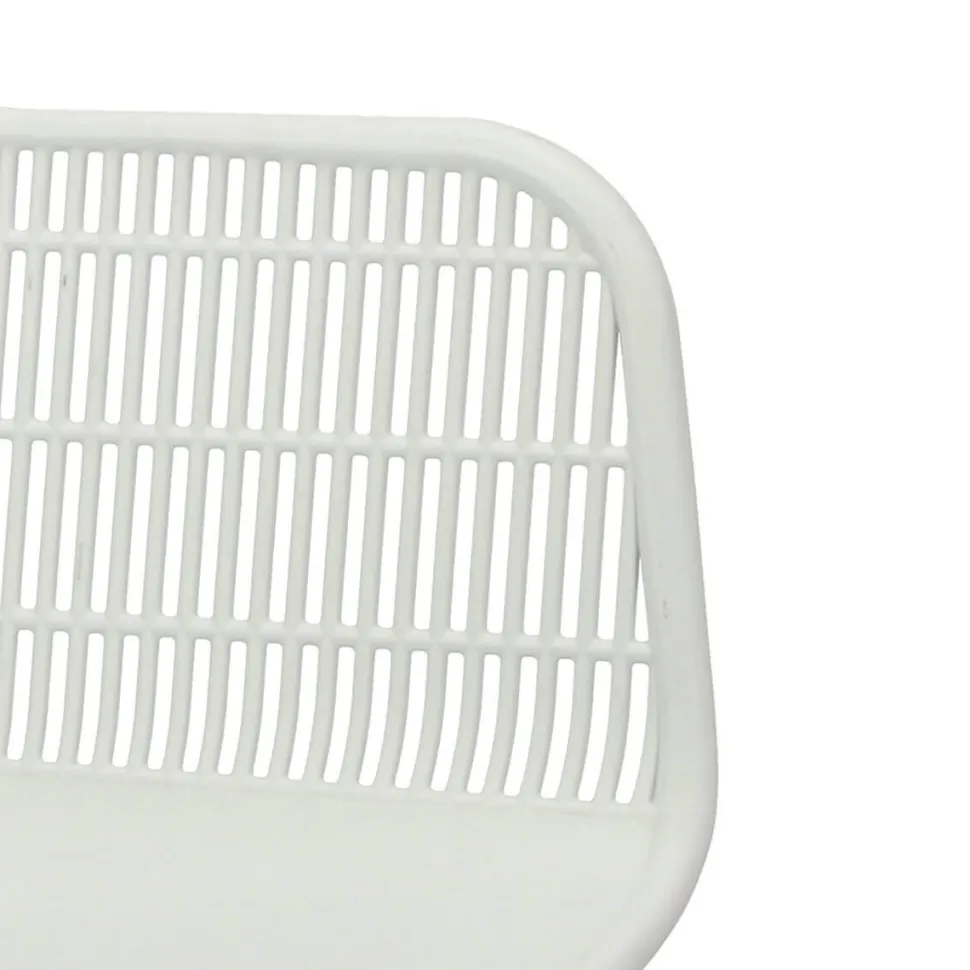 Krzesło Becker białe/naturalne z tworzywa