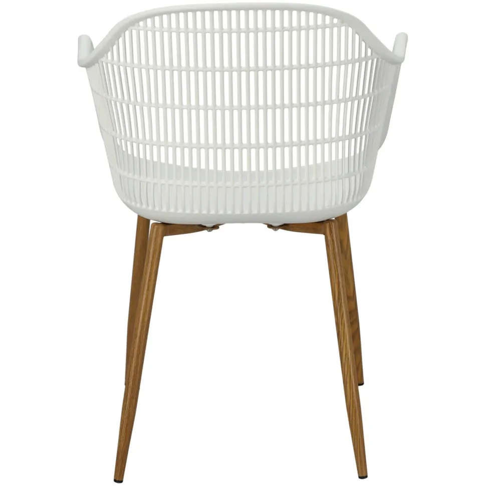 Krzesło Becker białe/naturalne z tworzywa