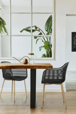 Krzesło Becker czarne/naturalne skandynawskie