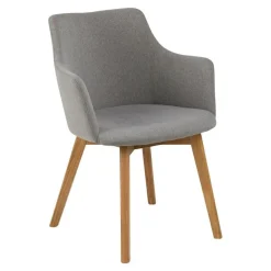 Krzesło Bella Light Grey tapicerowane