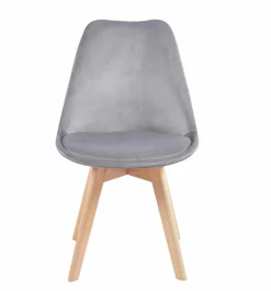 Krzesło Bess Velvet szary