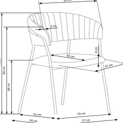 Krzesło Black Glam zielone
