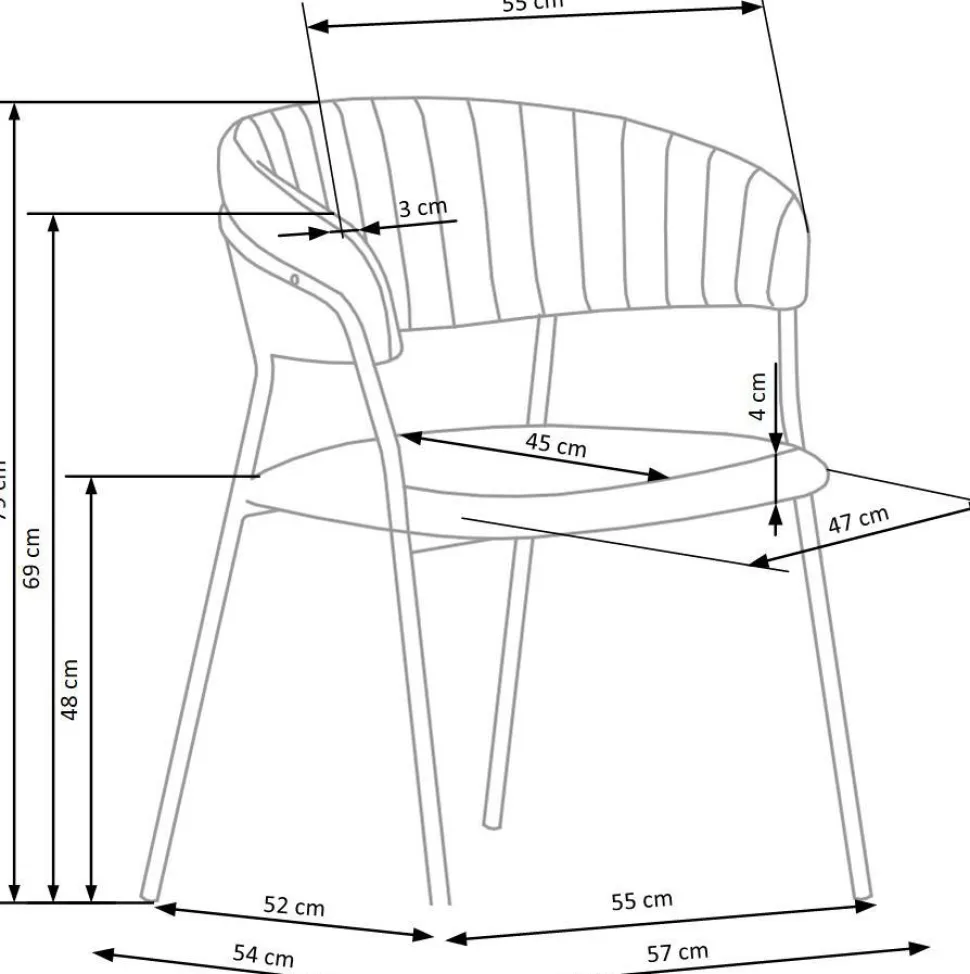 Krzesło Black Glam zielone