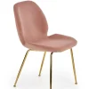 Krzesło Brema różowe/złote