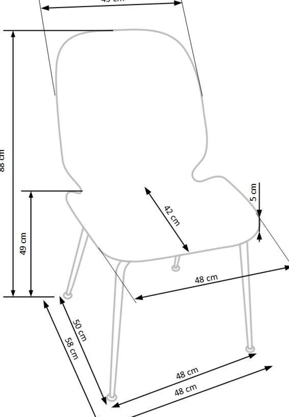 Krzesło Brema różowe/złote