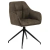 Krzesło Brenda brązowe tapicerowane