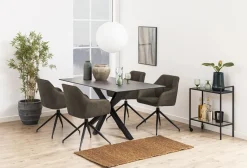 Krzesło Brenda brązowe tapicerowane