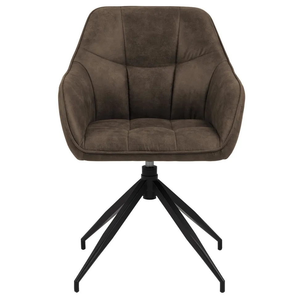 Krzesło Brenda brązowe tapicerowane