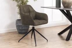 Krzesło Brenda brązowe tapicerowane