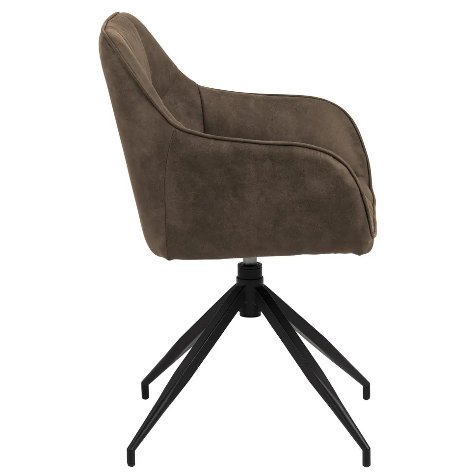 Krzesło Brenda brązowe tapicerowane