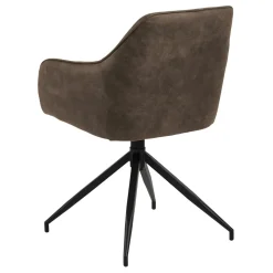 Krzesło Brenda brązowe tapicerowane