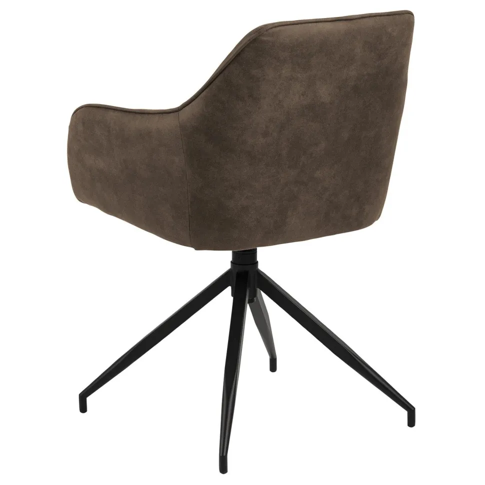 Krzesło Brenda brązowe tapicerowane