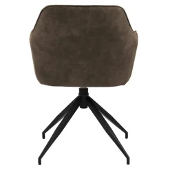 Krzesło Brenda brązowe tapicerowane