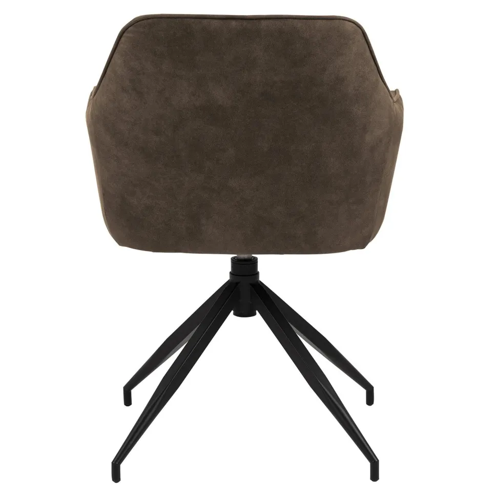 Krzesło Brenda brązowe tapicerowane