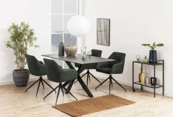 Krzesło Brenda oliwkowe tapicerowane