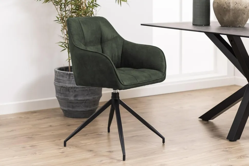 Krzesło Brenda oliwkowe tapicerowane