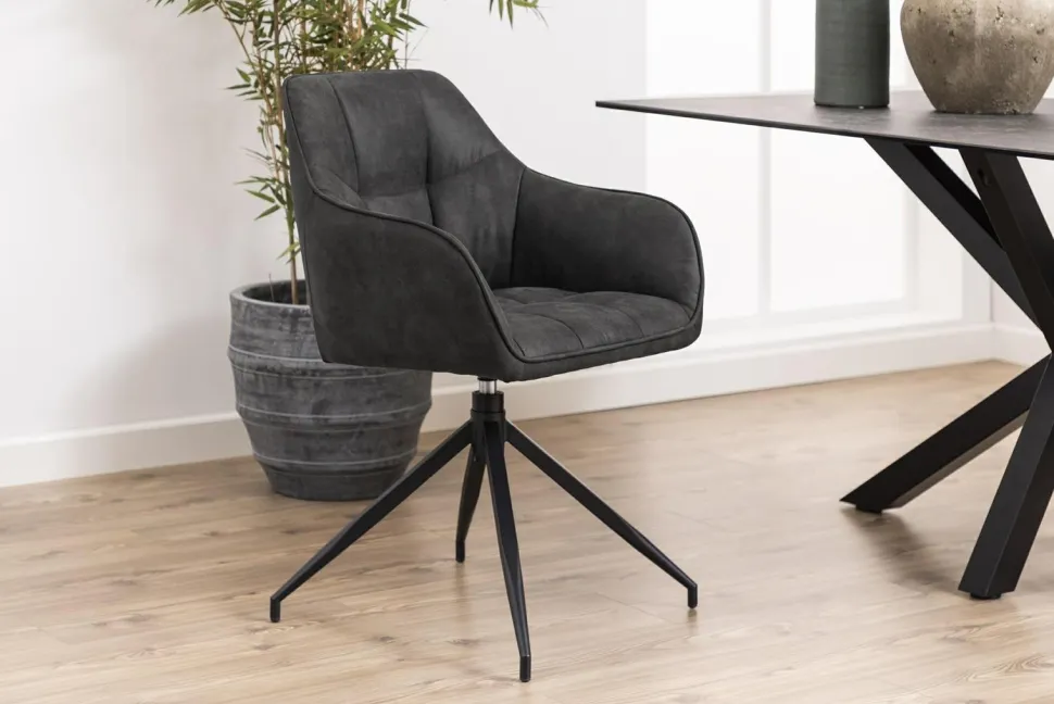 Krzesło Brenda szare tapicerowane