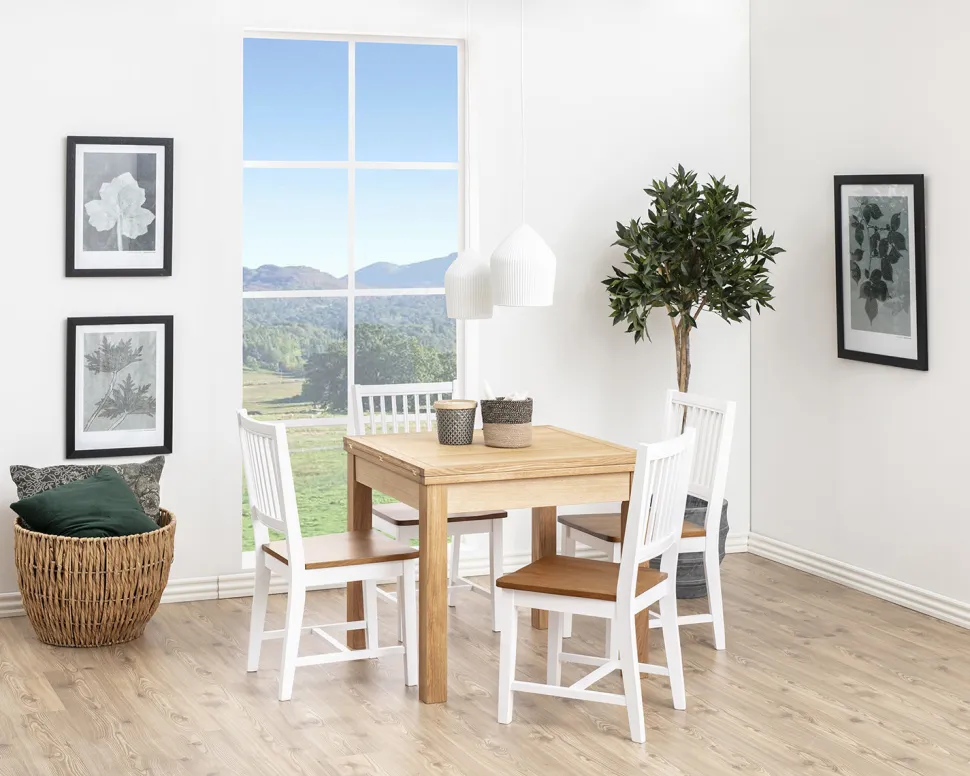 Krzesło Brisbane białe drewniane