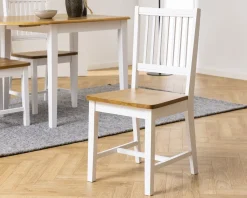 Krzesło Brisbane białe drewniane