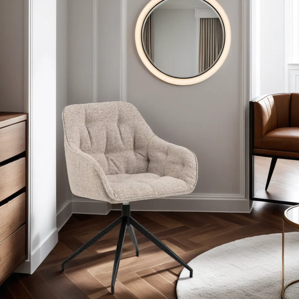 Krzesło Brooke obrotowe beżowe Monza