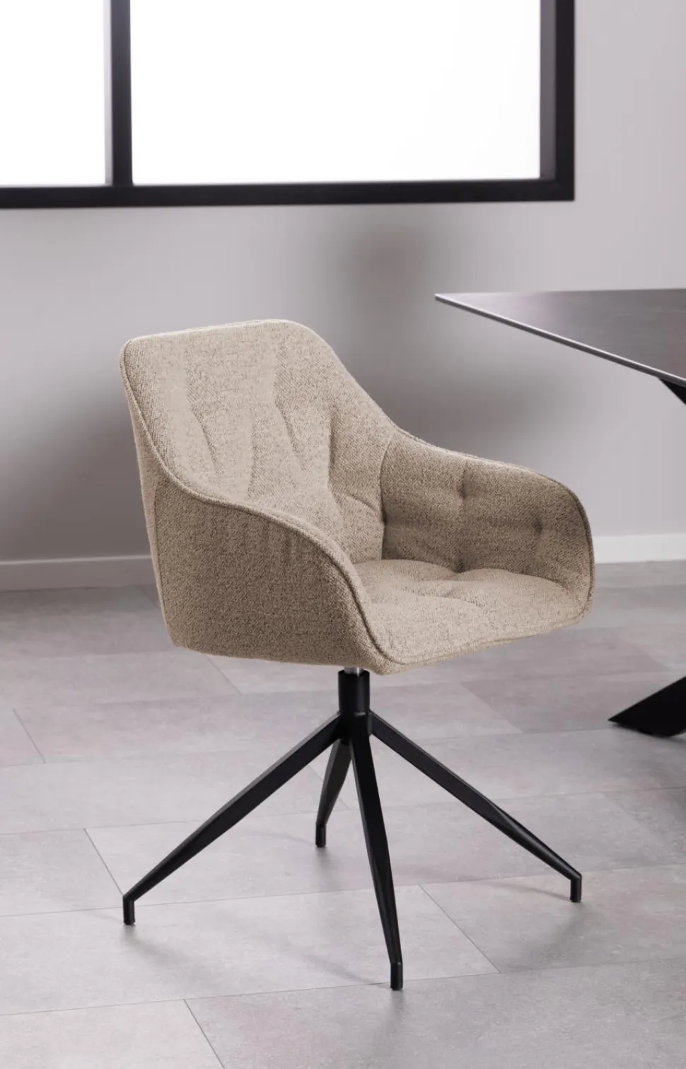 Krzesło Brooke obrotowe beżowe Monza