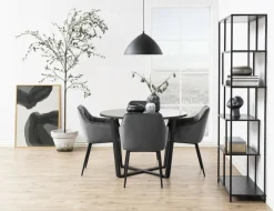 Krzesło Brooke VIC Dark Grey tapicerowane