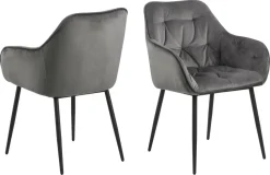 Krzesło Brooke VIC Dark Grey tapicerowane