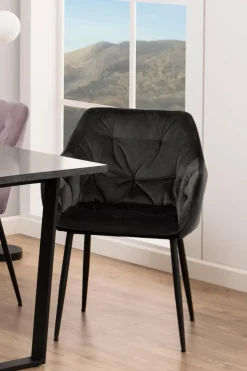 Krzesło Brooke VIC Grey/Brown tapicerowane