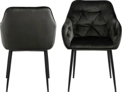 Krzesło Brooke VIC Grey/Brown tapicerowane