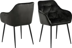 Krzesło Brooke VIC Grey/Brown tapicerowane