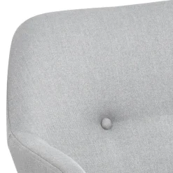 Krzesło bujane Emilia szare jasne tapicerowane