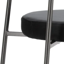 Krzesło Camile Velvet czarne tapicerowane