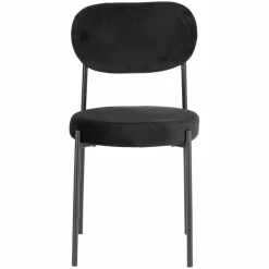 Krzesło Camile Velvet czarne tapicerowane