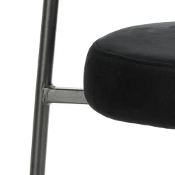 Krzesło Camile Velvet czarne tapicerowane