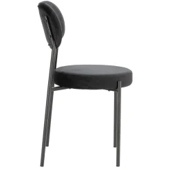 Krzesło Camile Velvet czarne tapicerowane